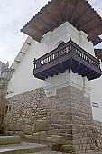 Cusco, the Archbishop Palace, colonial house built on Inca walls 